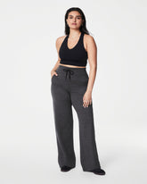 SPANXsmooth™ SoftStretch Wide Leg Pant | Very Black / Dark Ash Heather